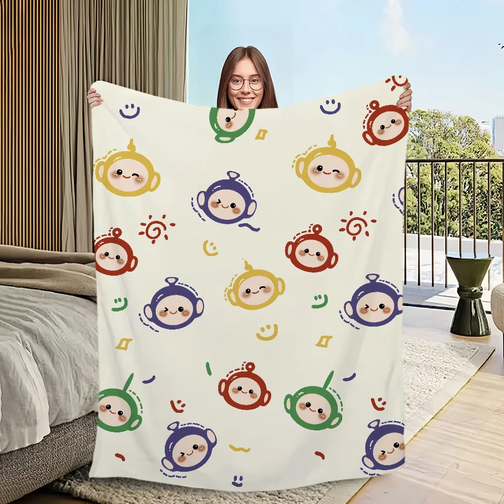 Warm Soft Plush Nap Blankets Sofa cute rug for Living Room Office Bed Cartoon Home Travel Kid Birthday The-T-TeletubbieS Gifts 2