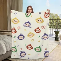 Warm Soft Plush Nap Blankets Sofa cute rug for Living Room Office Bed Cartoon Home Travel Kid Birthday The-T-TeletubbieS Gifts 2
