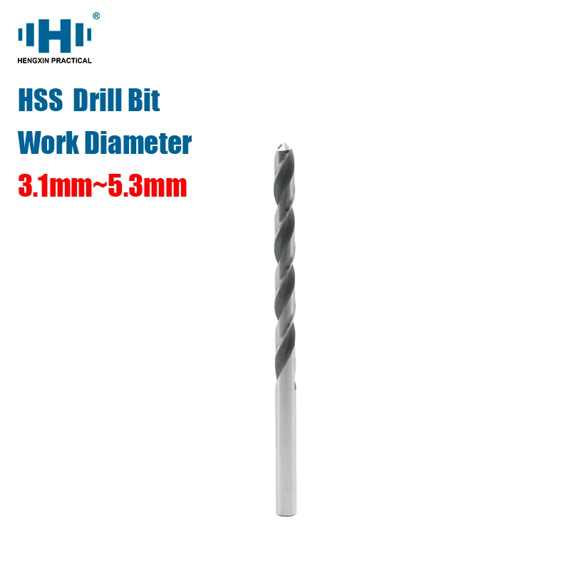 HENGXIN 3.1mm--5.3mm 10pcs  HSS Twist Fine Drill Straight Shank Drill Micro Straight Shank Wood Tools for Electric Drills