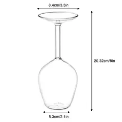 Inverted Design Long Stem Wine Glass - Unique 400ML Gift - OTHER (Clear)