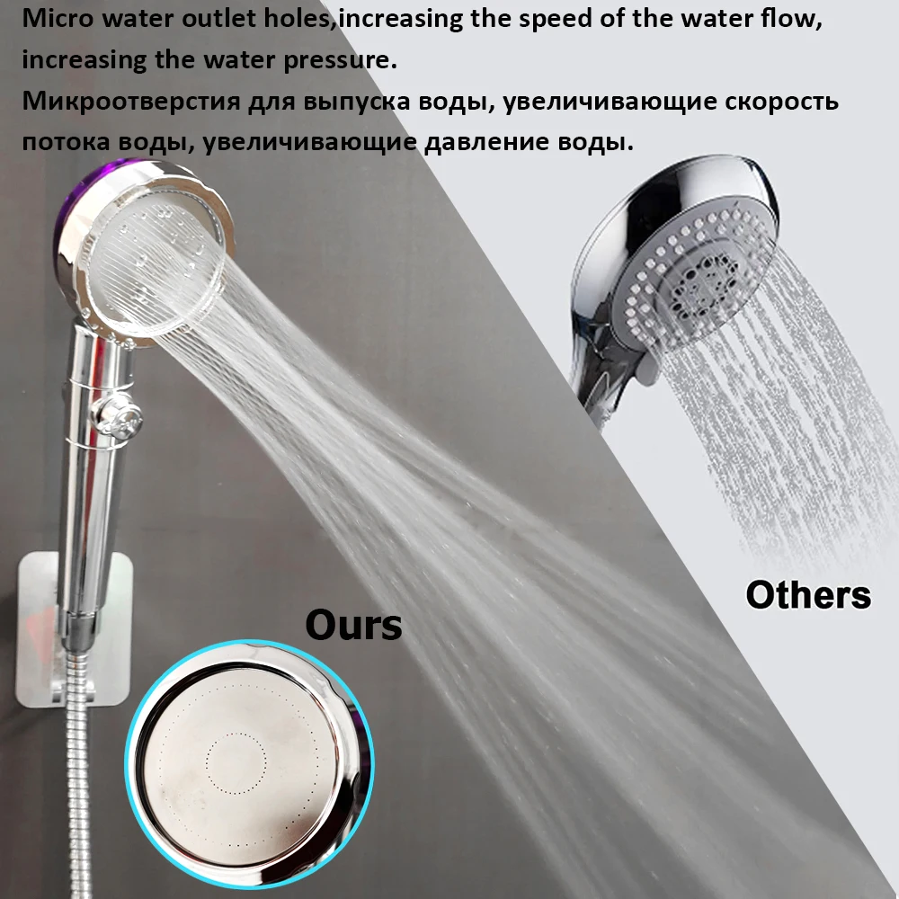 Propeller Shower Head Rainfall High Preassure with Fan Water Saving