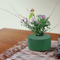 Green Floral Foam 6PCS Round Floral Foam Brick, Dry Floral Foam Blocks, Artificial Flower Mud D IY Flower Arrangement Kit 2