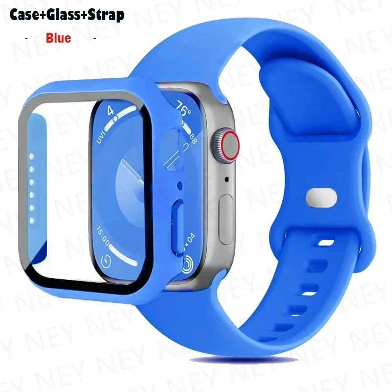 Premium Silicone Watchband with Glass Case