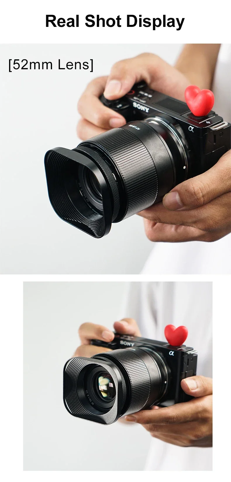 Silberne Metall-Gegenlichtblende zum Einschrauben, 37 mm, 39 mm, 40,5 mm, 43 mm, 46 mm, 49 mm, 52 mm, für Fujifilm, Sony, Olympus, Panasonic, Leica, silbernes Objektiv – Detail 5