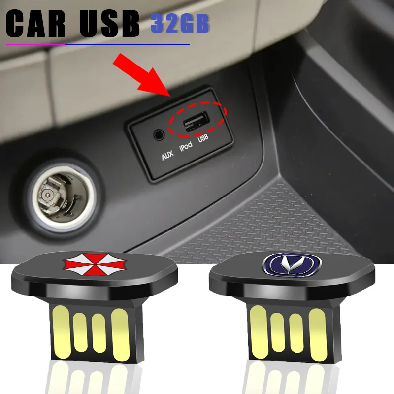 

32GB Car USB Mini Car U Disk Metal USB for Dacia Duster Dokker Logan Lodgy Sandero Stepway 2021 Dokker MCV Sandero Accessories