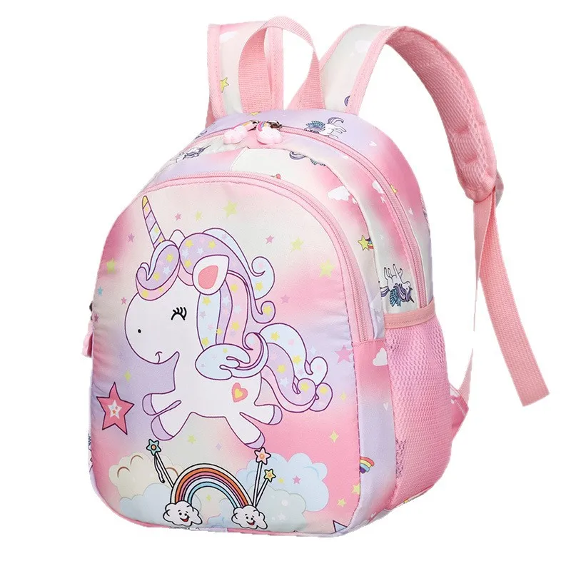 Lightweight Girls School Bag Oxford Cloth Breathable Waterproof Cartoon Print Backpack for Nursery Kids Cute Double Shoulder Bag 5