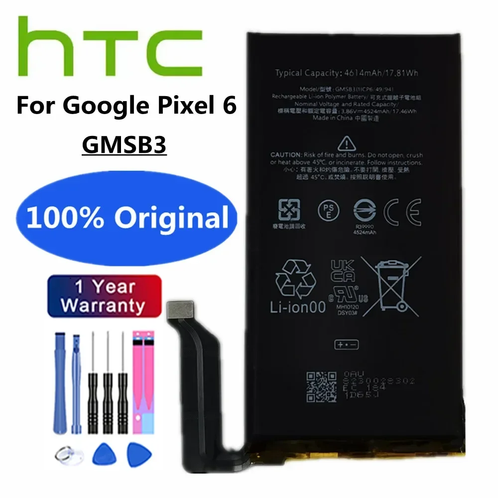 GTB1F G27FU GMSB3 Original Battery HTC Google Pixel 5 6 5A 6A Pro Pixel5 Pixel6 6Pro Pixel5A 5G G63QN GLU7G Battery Bateria smart phone battery,phone battery