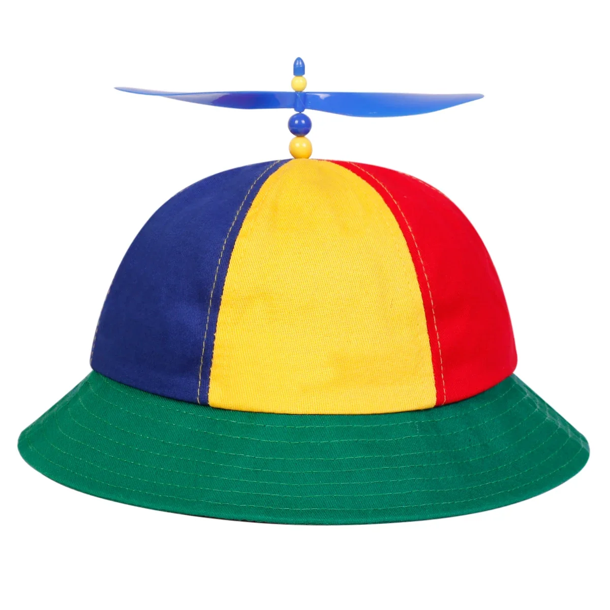 Unisex Multi Color Splicing Propeller Personality Bucket Hats