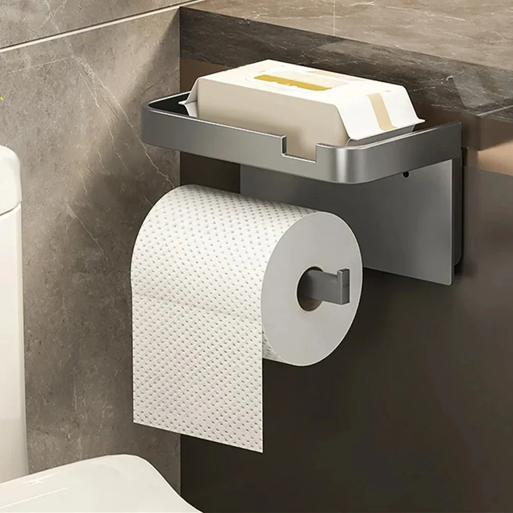 Kitchen Toilet Paper Holders Wall-Mounted Tissue Rack Bathroom Accessories