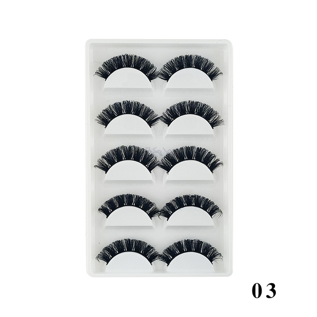 Curl 5 Pairs False Eyelashes Russian volumes 3D Fluffy Mink Lashes Reusable Fake Lashes russian lashes extensions faux cils