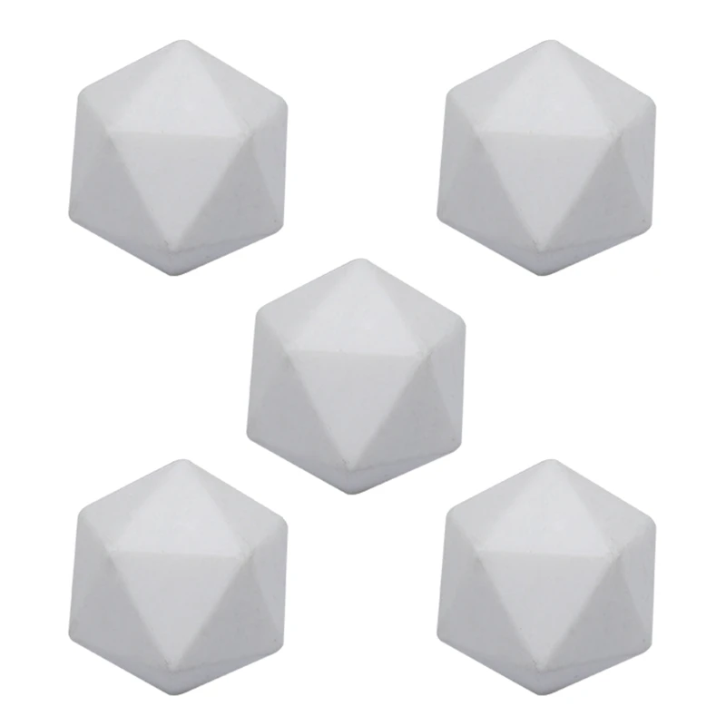 

5Pcs/Set Blank Polyhedral Dice Adult DIY 25/38mm White Acrylic Dices Educational Toys for Kids Game Props Teaching Math Tools