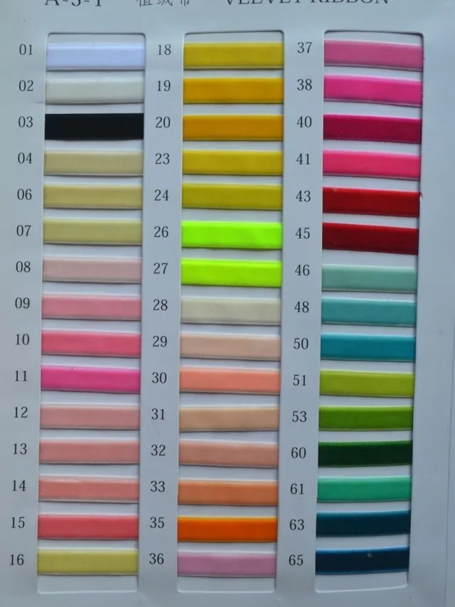 6 mm Samtband, einfarbig, verschiedene Farben, nicht dehnbar, Zubehör, 200 Yards Rolle – Detail 1