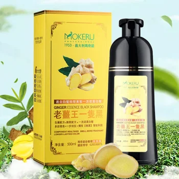 Mokeru Natural Ginger 5 minuti Fast Hair Dye Shampoo Organic Hair Dye Shampoo nero permanente per le donne Cover White grey Hair