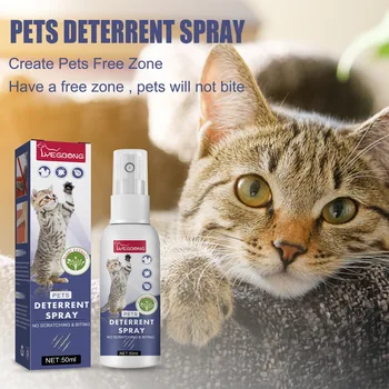 Cat Scratch Deterrent Spray Natural Scratching Training Aid Spray No Stimulation Orange Fragrance Sofa Furniture Protectors 1