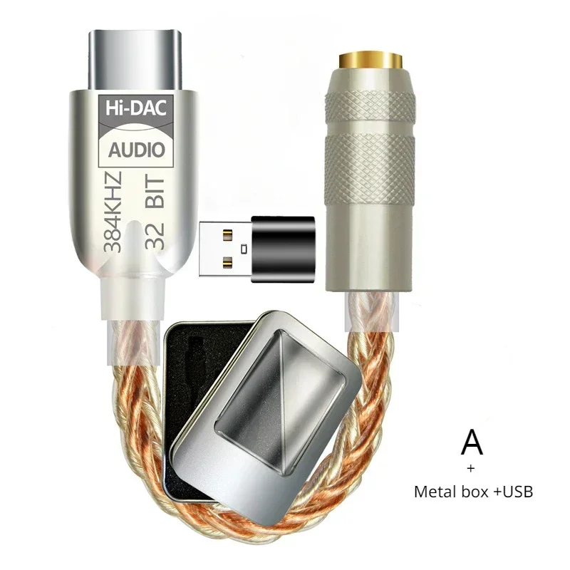 ALC5686 USB Type C to 3.5mm DAC Earphone Amplifier Headphone Amp Digital Decoder AUX audio Cable OTG Adapter Converter Android