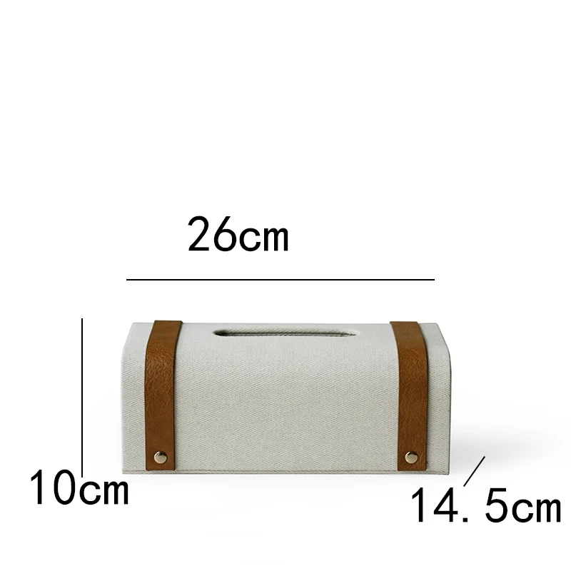 Modern Black Brown Leather Buyer Paper Box Living Room Ornaments Dining Table Coffee Table Decorations Tissue Box For Bedroom 2