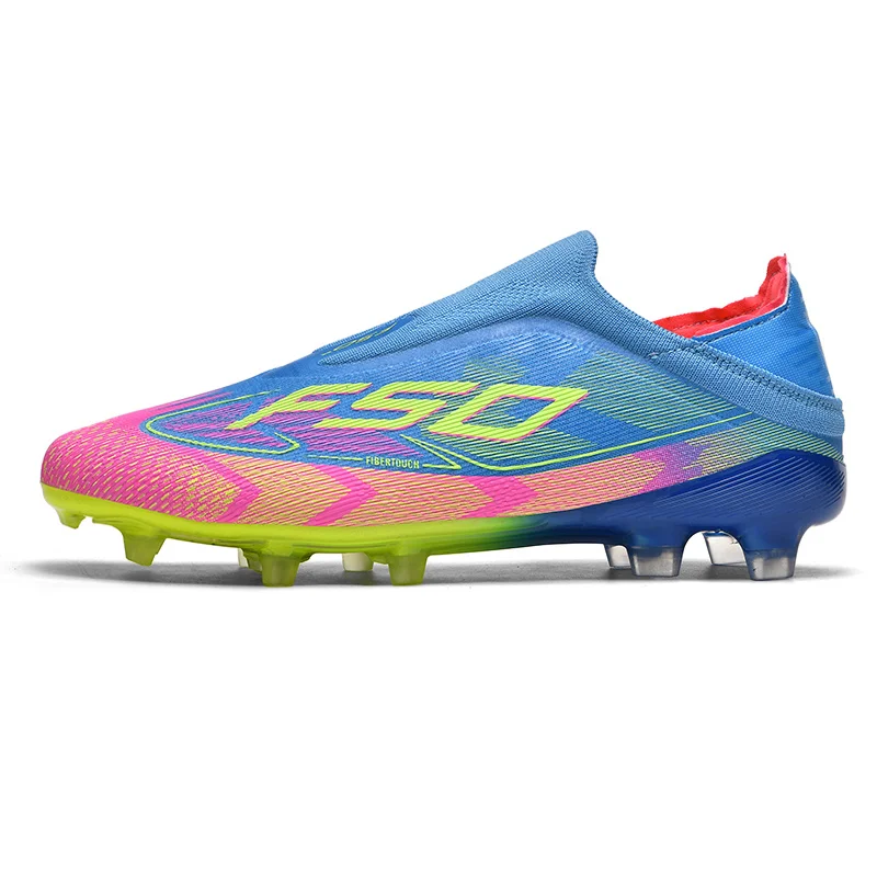 F50 Men Women Football Shoes Ultralight Outdoor Turf Unisex Soccer Shoes Match Non Slip Resistant Original Football Field Boots