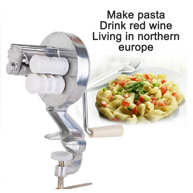 New Silver Aluminum Alloy Spaghetti Pasta Maker Manual Fettuccine Noodle Press Machine Home