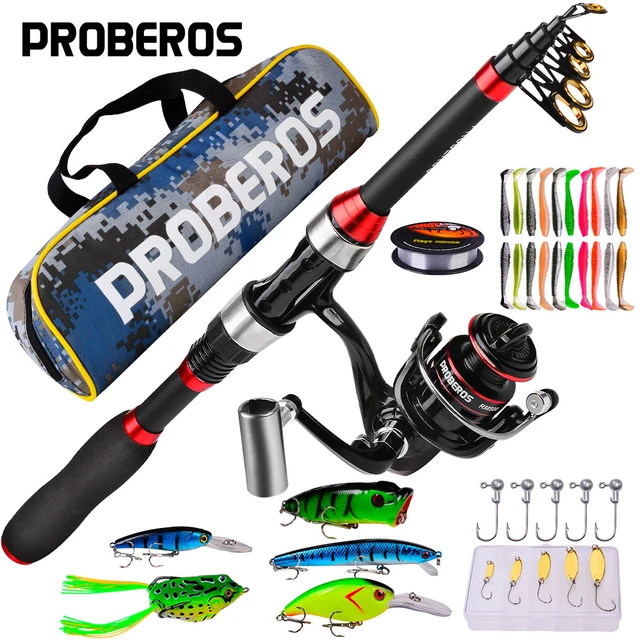 Telescopic Fishing Rod And Reel Combo Set With Fishing Line