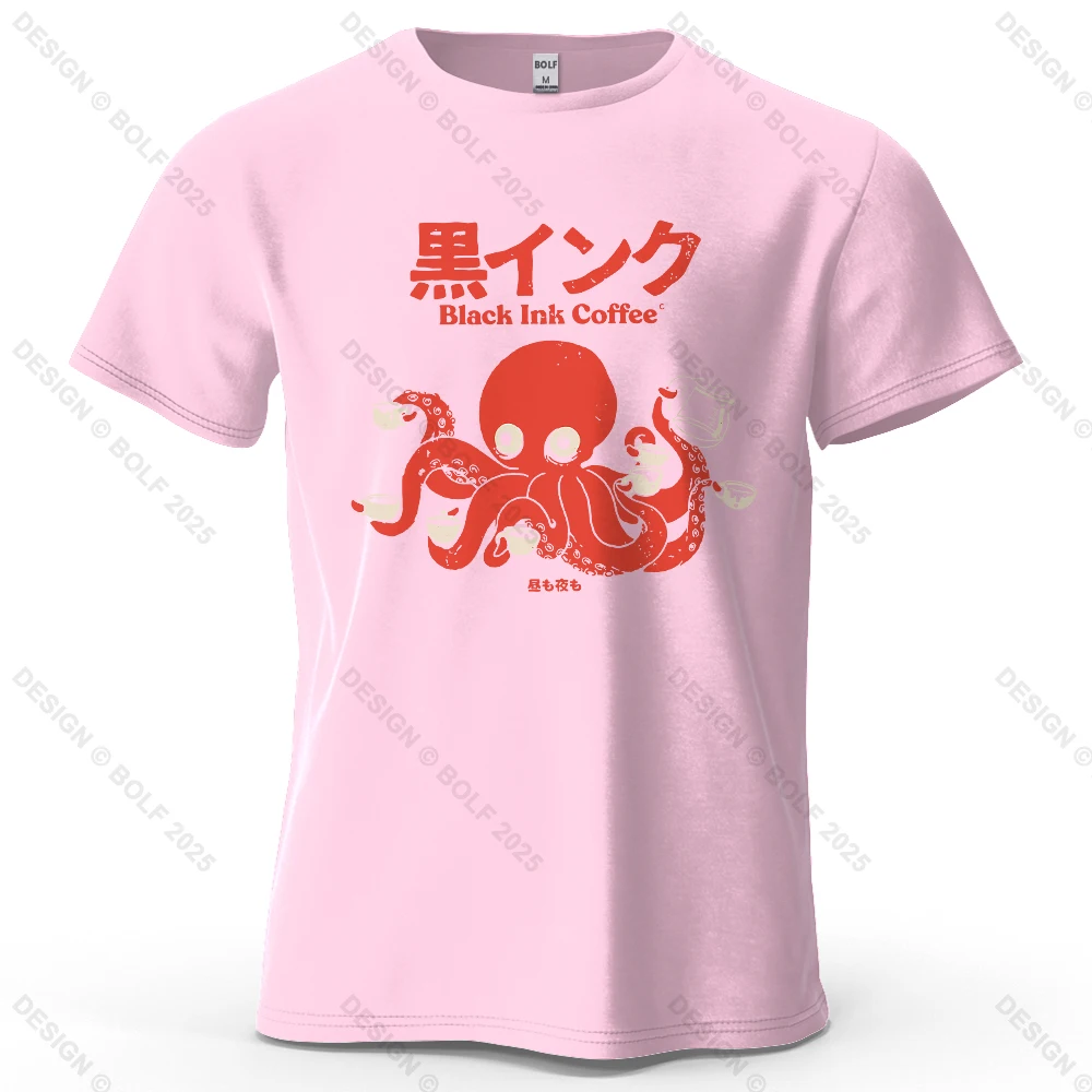 Black Ink Coffee Graphic Oversized Cotton T-Shirt - Unisex Streetwear Tee