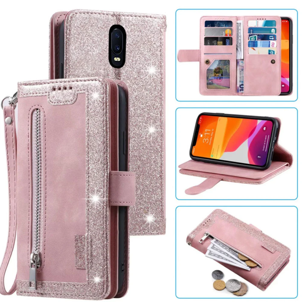 Premium 9-Card Wallet Case with Zipper and Wrist Strap - Carnival Folio Edition