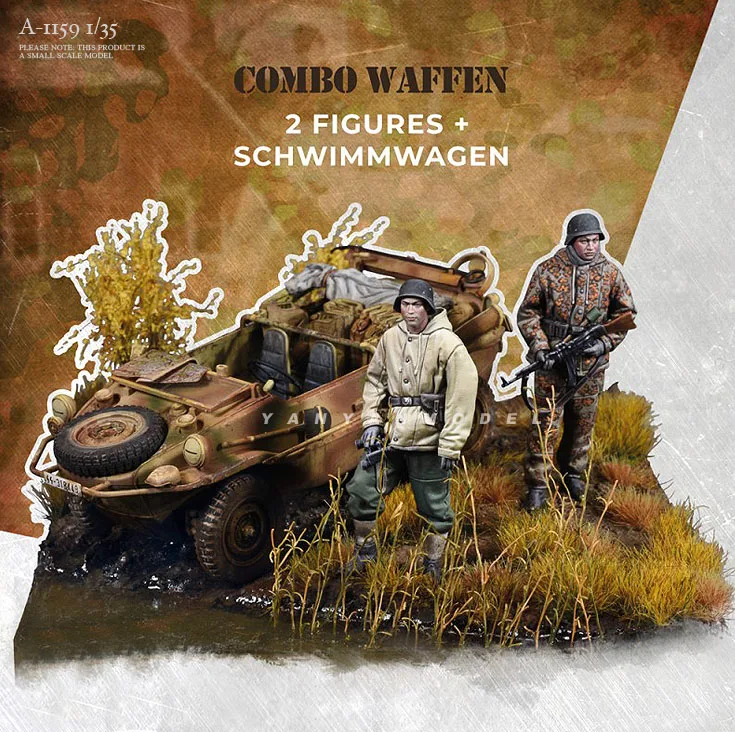 

Модель солдатика из смолы 1/35, бесцветная и самособранная фигурка (за исключением транспортных средств и платформы на 2 человека)