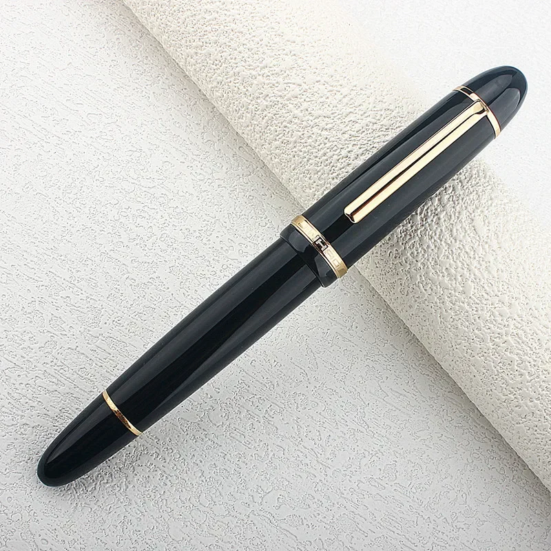Jinhao X159 8 엑스트라 파인, 파인, 미디엄 펜촉, 블랙 아크릴 만년필, 빅 사이즈 필기 펜