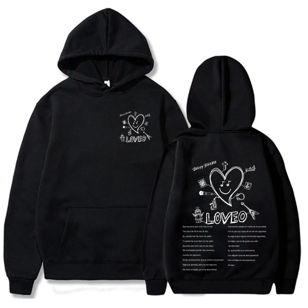 

2024 Popular Singer Daddy Yankee Love Hoodies Men Pullover Hoodie Sudaderas Male