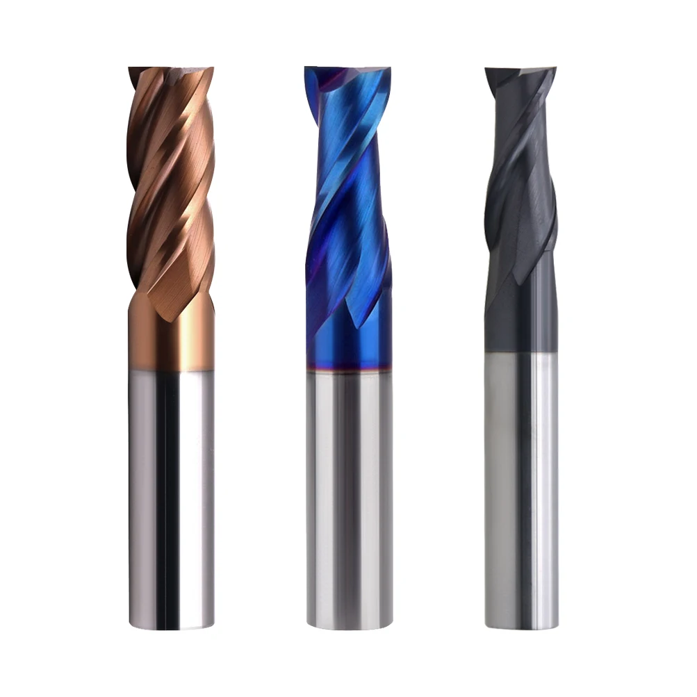 MaiFix HRC 45 55 65 2 엣지 4 플루트 스퀘어 밀링 커터, 티타늄 가공 2F45C 엔드밀, 강철용 CNC 절삭 공구