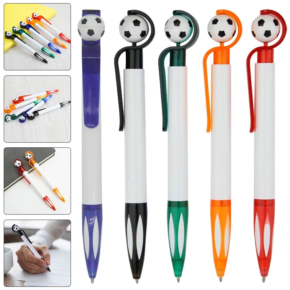 20 Pcs Football Ballpoint Pen Students Pens Bulk Soccer Shape Writing Plastic Stationery Gifts 20 pcs football ballpoint pen scrapbooking pens sticker soccer shape writing plastic kids ink