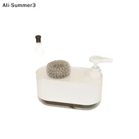 ที่จ่ายสบู่พลาสติกขนาดใหญ่สำหรับห้องน้ำ ปี 2025 1 ชิ้น พร้อมที่วางฟองน้ำ แบบกดด้วยมือ 3