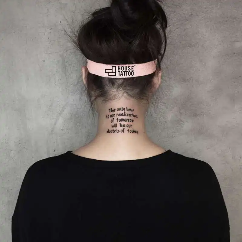 Neck English Letters Cartoon Temporary Tattoos Tatto Hand Thigh Waist