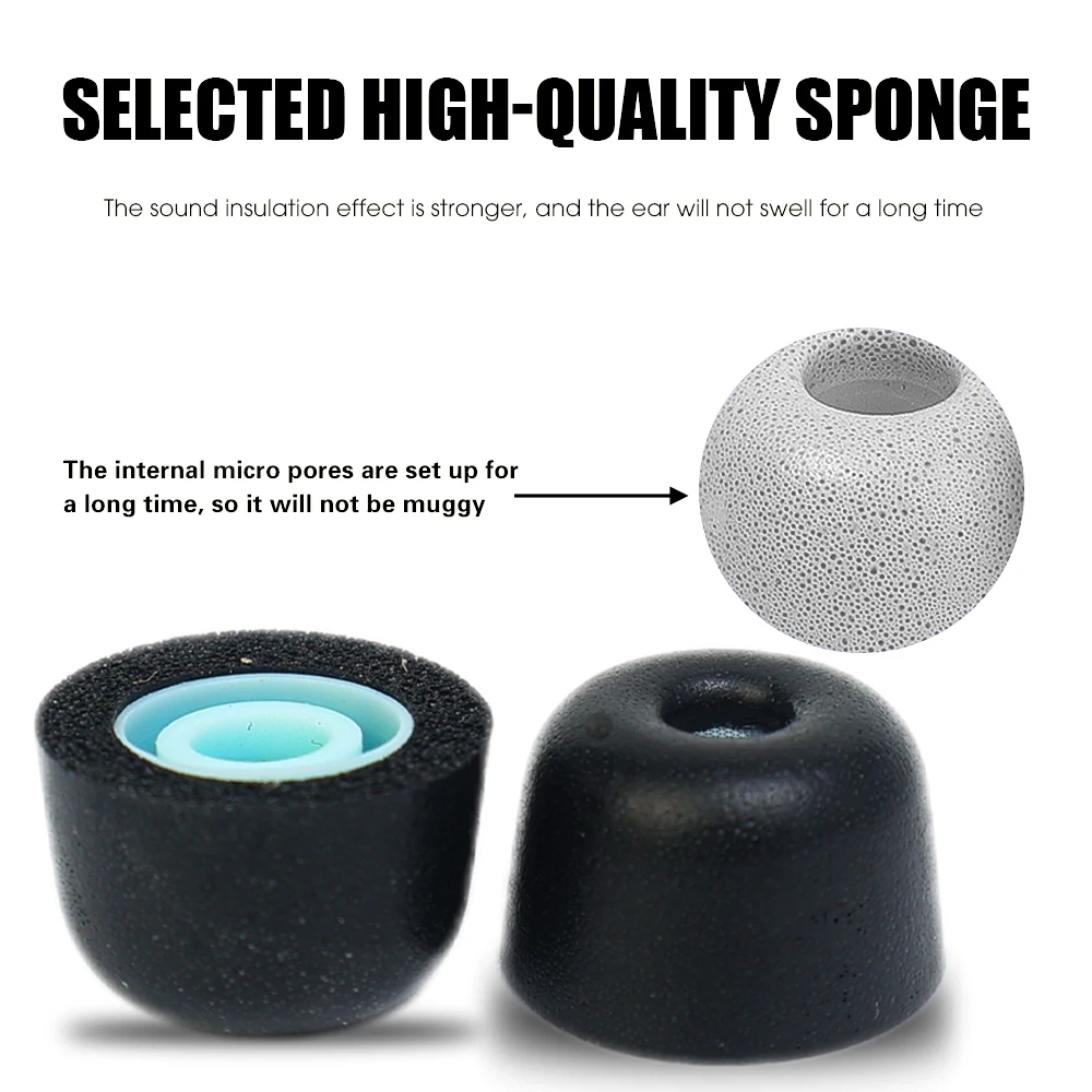 Soft Silicone Ear Tips for Sony WF-1000XM5 Bluetooth Earphone Earbuds Eartips Memory Sponge Replacement Earplugs S M 6 Size