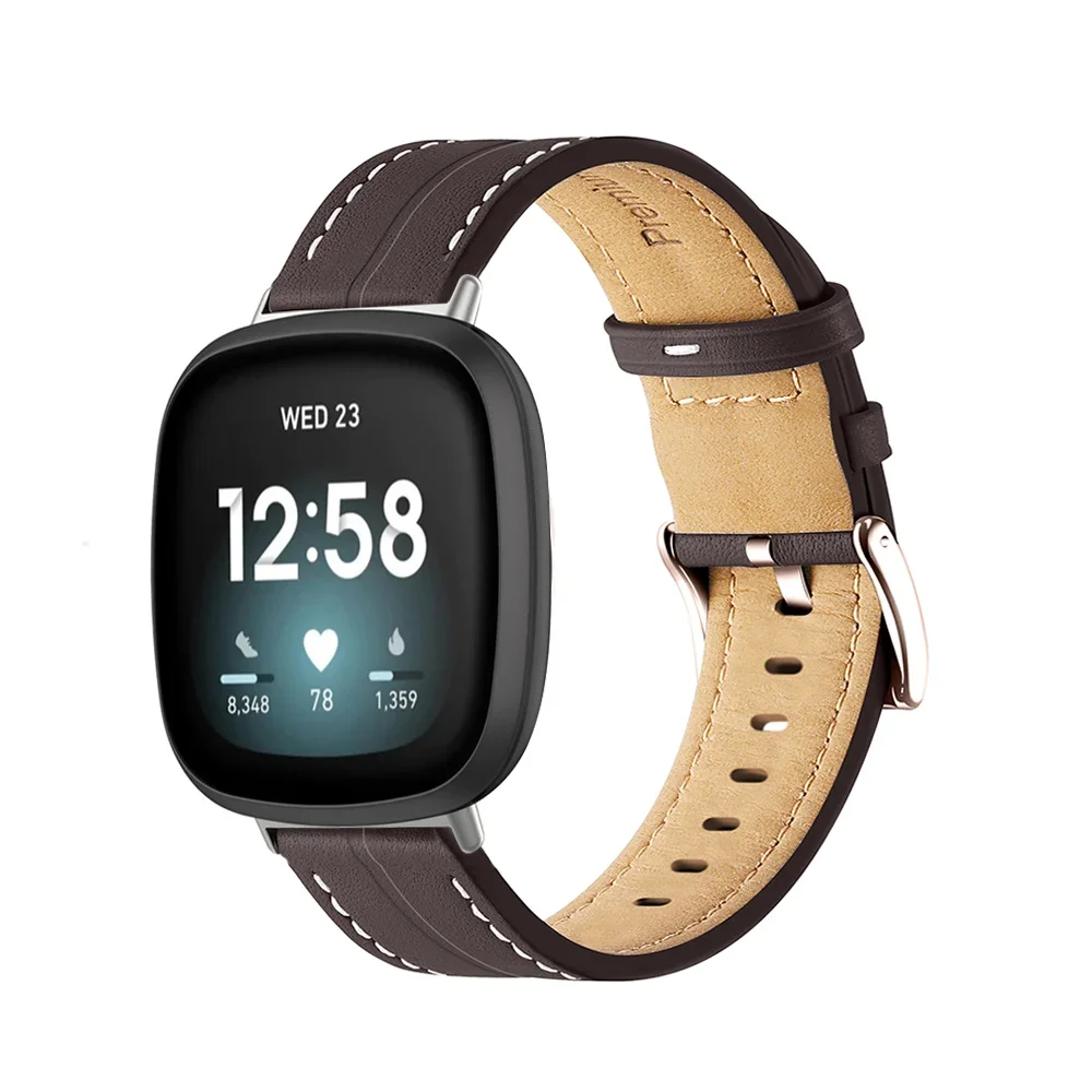 Premium Genuine Leather Smart Watch Strap with Pin Buckle