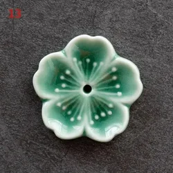 Cherry Blossom Ceramic Incense Burner - Elegant Aromatherapy Decor and Ornament (13)