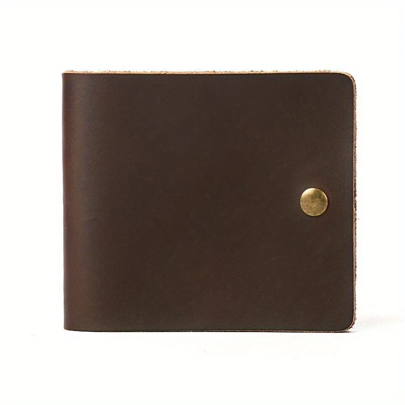 Retro Minimalist Bifold Leather Card Wallet