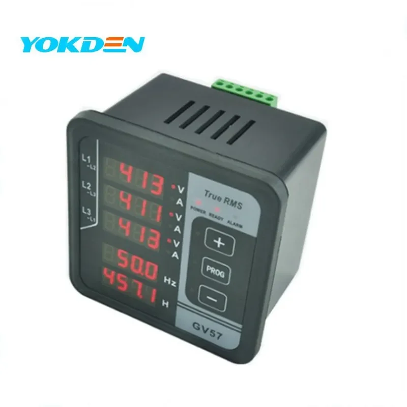 AC Three Phase Panel Meter GV57 Multifunctional Voltmeter Ammeter Power Meter 4