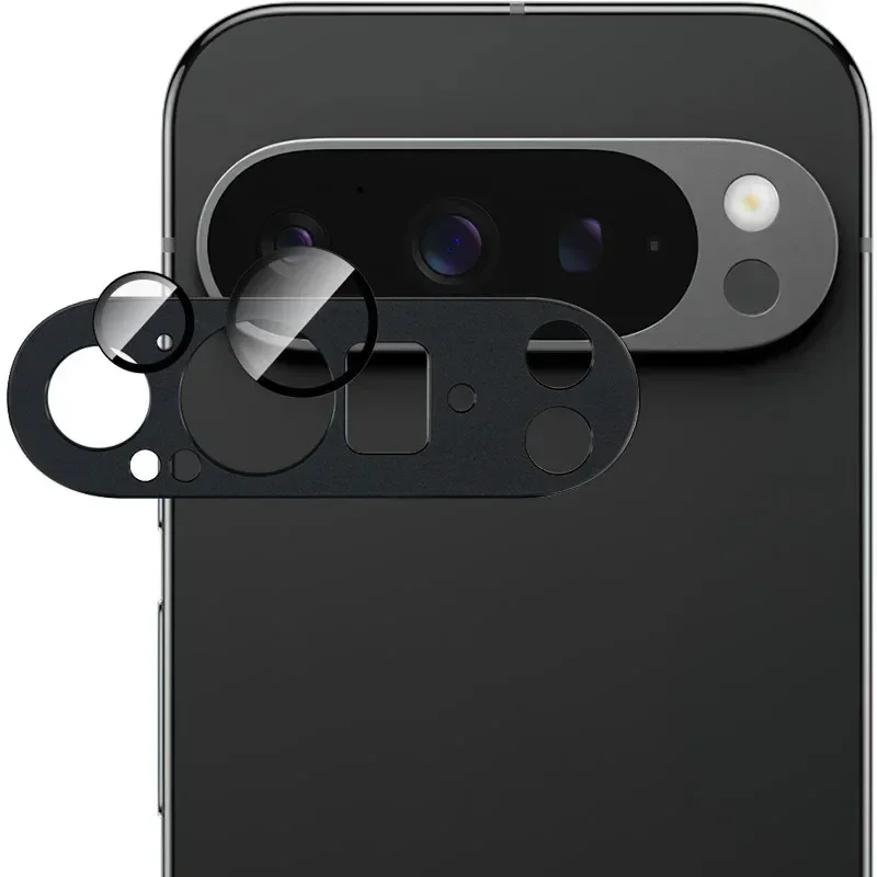 Durable Rear Metal Camera Bezel Cover with 9H Tempered Glass Protector