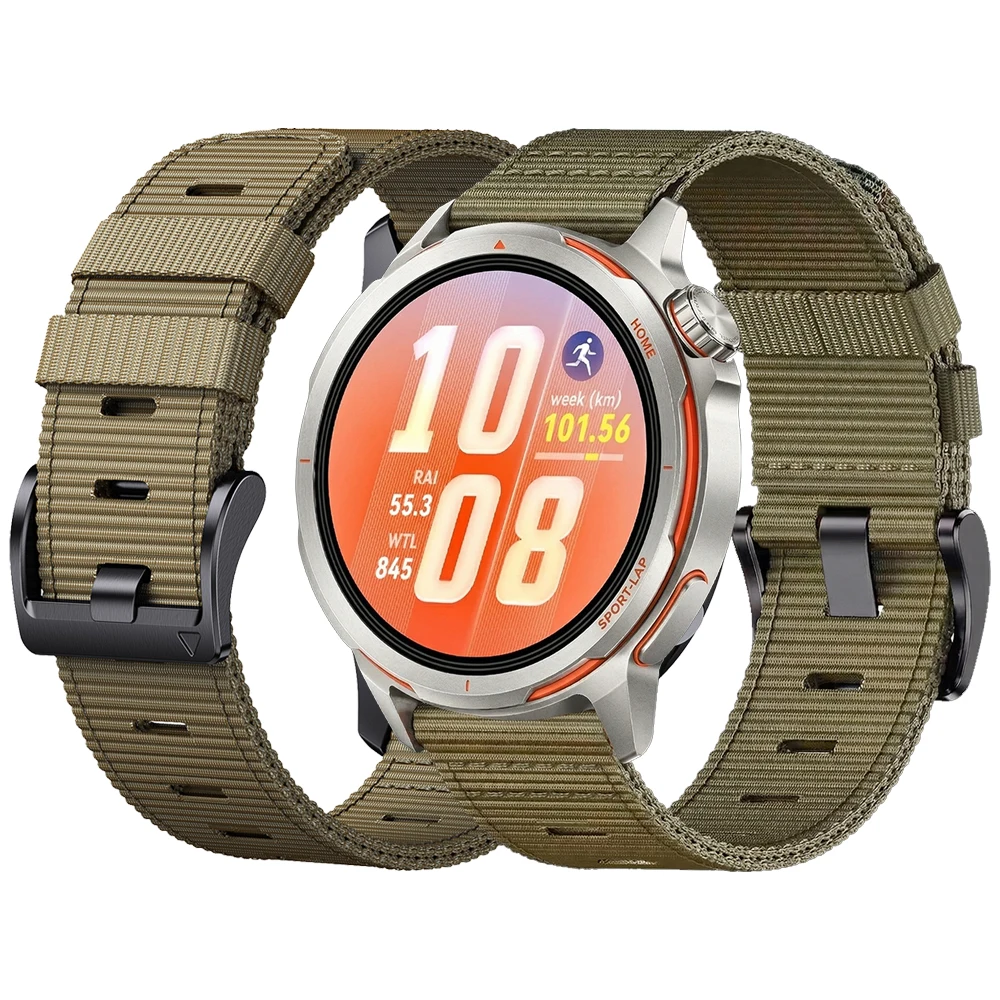 22mm Nylon Sports Wristband - Premium Smartwatch Strap Replacement Accessory