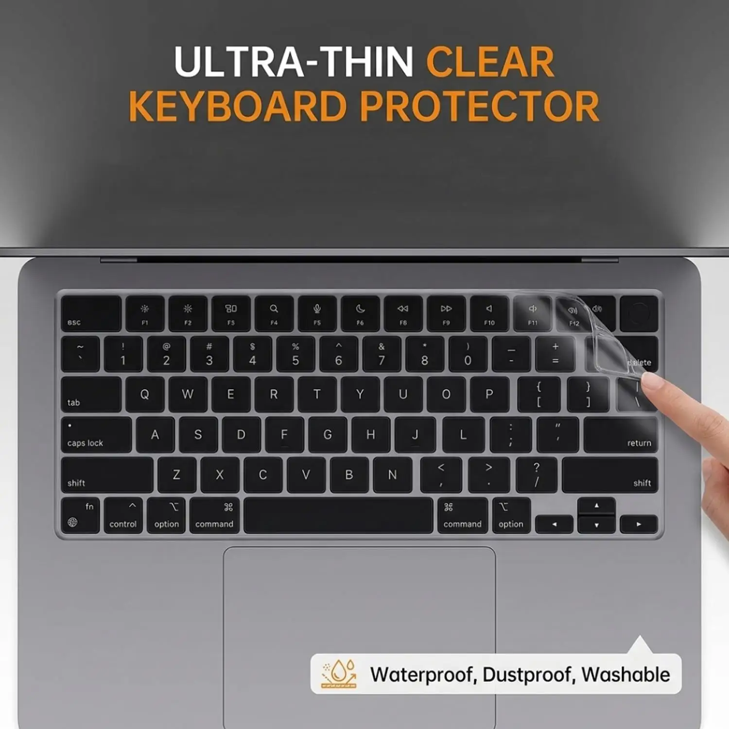 Ultra-Thin Keyboard Protector for 13-Inch Laptops - US Layout