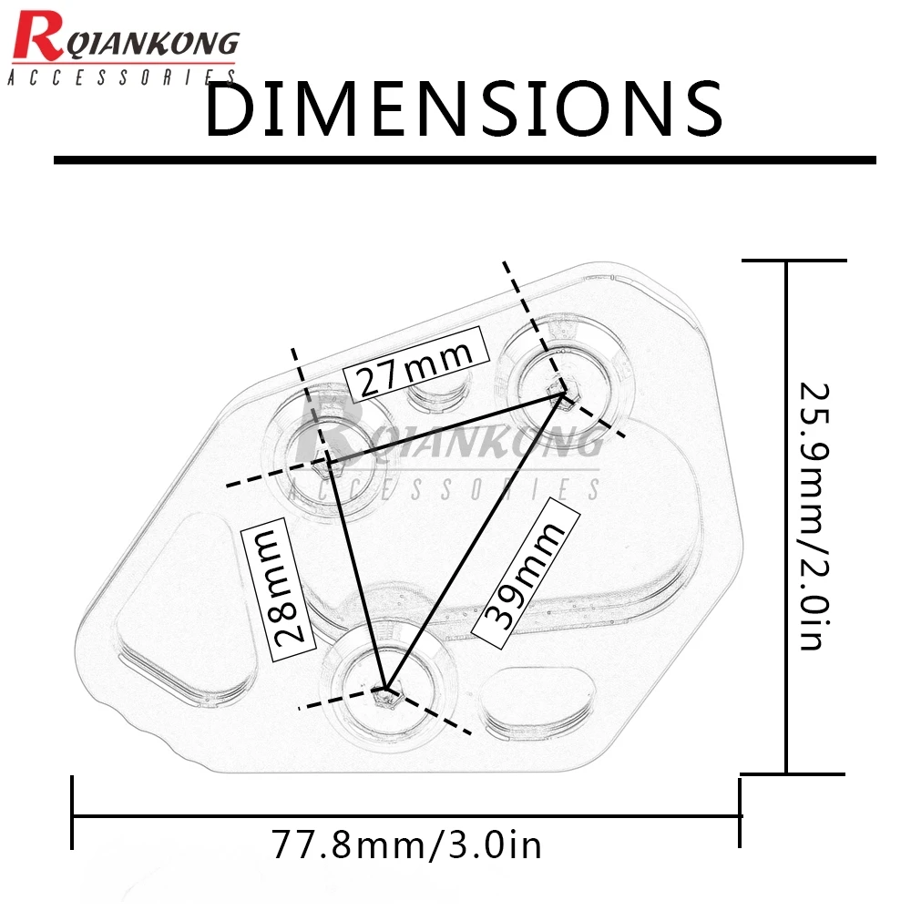 Motorcycle Accessories Side Stand Kickstand Support Enlarge Plate Foot Pads For BMW F800R 2009-2015