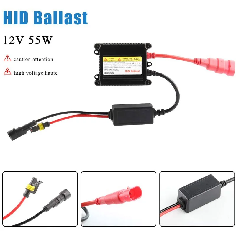 Car Light Bulb Electronic Ballast 2X HID Car Headlights Bulbs Xenon 12V 55W Ballast Light H4 H1 H3 H7 H11 9005 9006 880 Kit 3000K 4300K 6000K 8000K 12000k