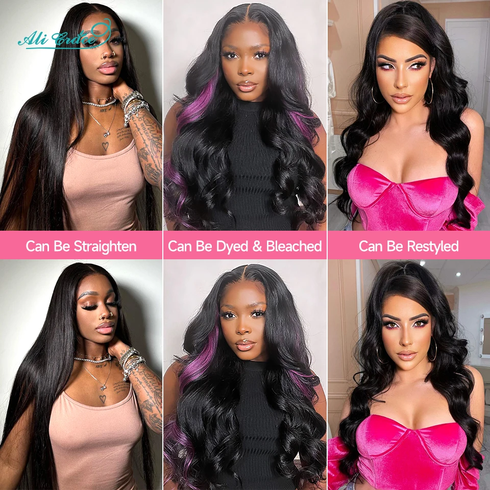 Human Hair Extensions ALI GRACE Hair Brazilian Body Wave Hair 4 Bundles Human Extentions Remy Natural Color Body Wave Human 10-28 inch