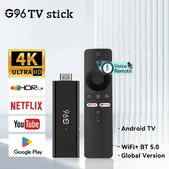 Android13.0 Mini 8K HDR10+ Smart TV Stick BT Voice Assistant AllwinnerH313 Quad Core Cortex A53 G96 ATV Media Player2GB16GB Q6