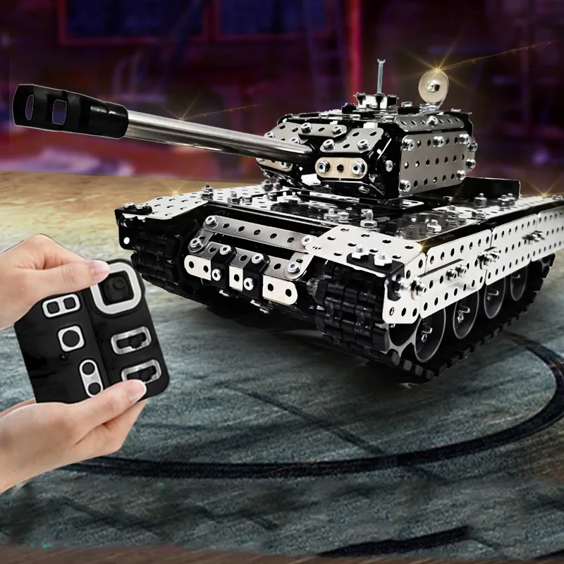 Assemble Toy 2.4G 10CH RC Tracked Dump Truck SW RC 008 DIY Stainless Steel Assemble Forklift Bulldozer Crane Vehicle Metal RC Car Model