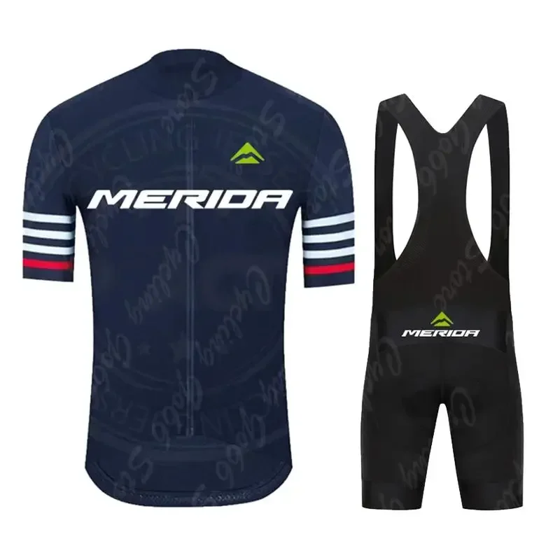 2025 Merida Cycling Jersey Set MTB Uniform Bike Clothing Summer Breathable Cycling Clothes Bicycle shirt ropa ciclismo Bib Pants 2
