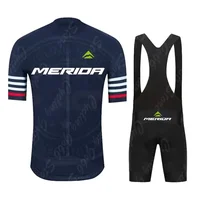2025 Merida Cycling Jersey Set MTB Uniform Bike Clothing Summer Breathable Cycling Clothes Bicycle shirt ropa ciclismo Bib Pants 2