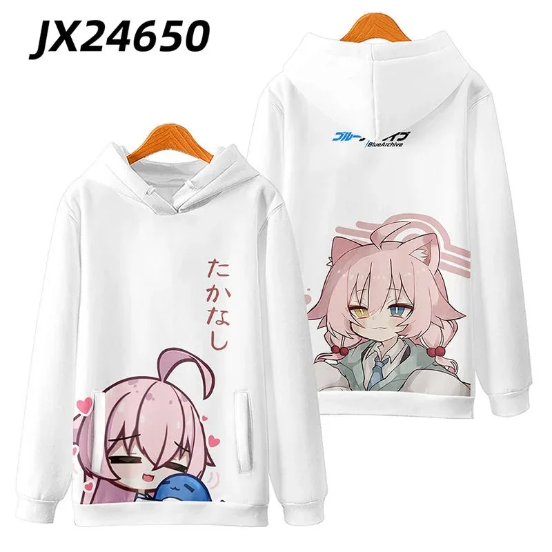 Blue Archive-3D Printing Hoodies for Men and Women, Long Sleeve Sweater, Popular Game, Autumn Fashion