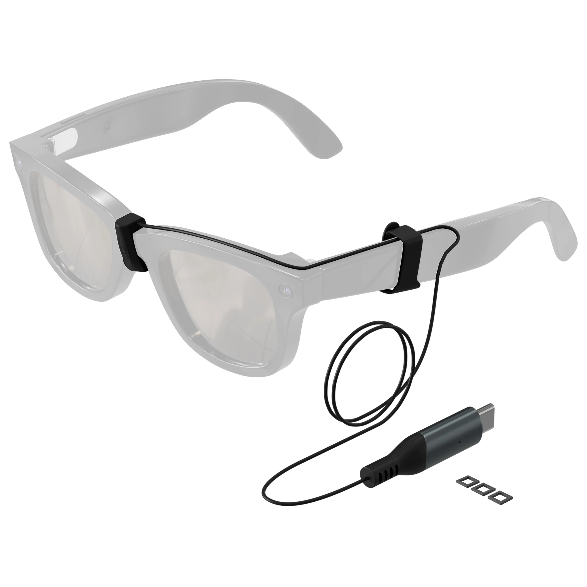 Adaptador de Carregamento USB C para Óculos Ray Ban Meta Gen 1&2, Cabo de Carregamento Tipo C, Carregador de Parede, Power Bank, Carregador de Telefone
