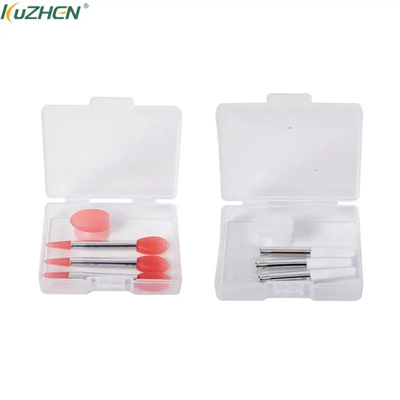 

3pcs Silicone Lip Balms Lip Mask Brush With Sucker Dust Cover Lipstick Cosmetic Makeup Brushes Lipstick Brush With Storage Box